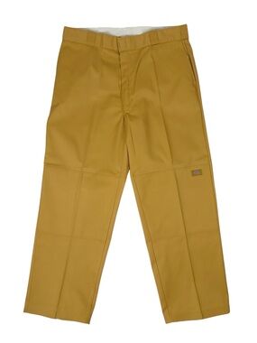 Dickies Men's Double Knee Work Pants 38x32 Mustard Yellow Vintage Y2K
